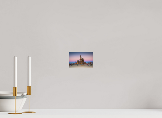 15 x 10 cm, Photo Print Under Acrylic Glass Burning man - Au coucher du soleil
