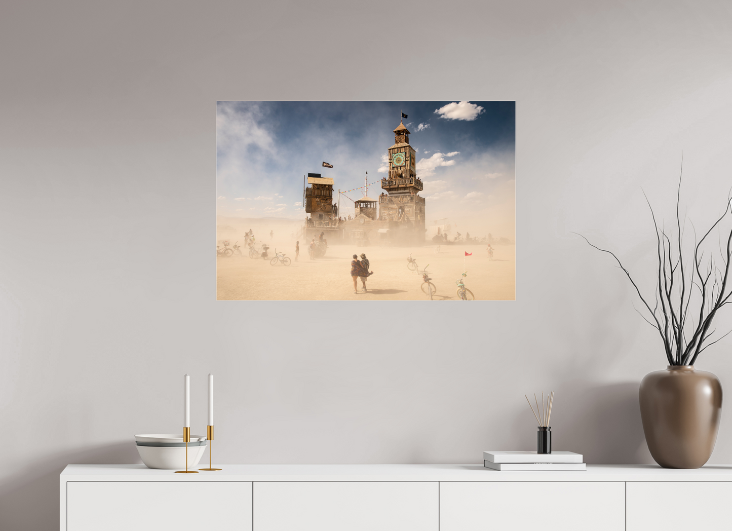 90 x 60 cm, Photo Print Under Acrylic Glass Burning Man