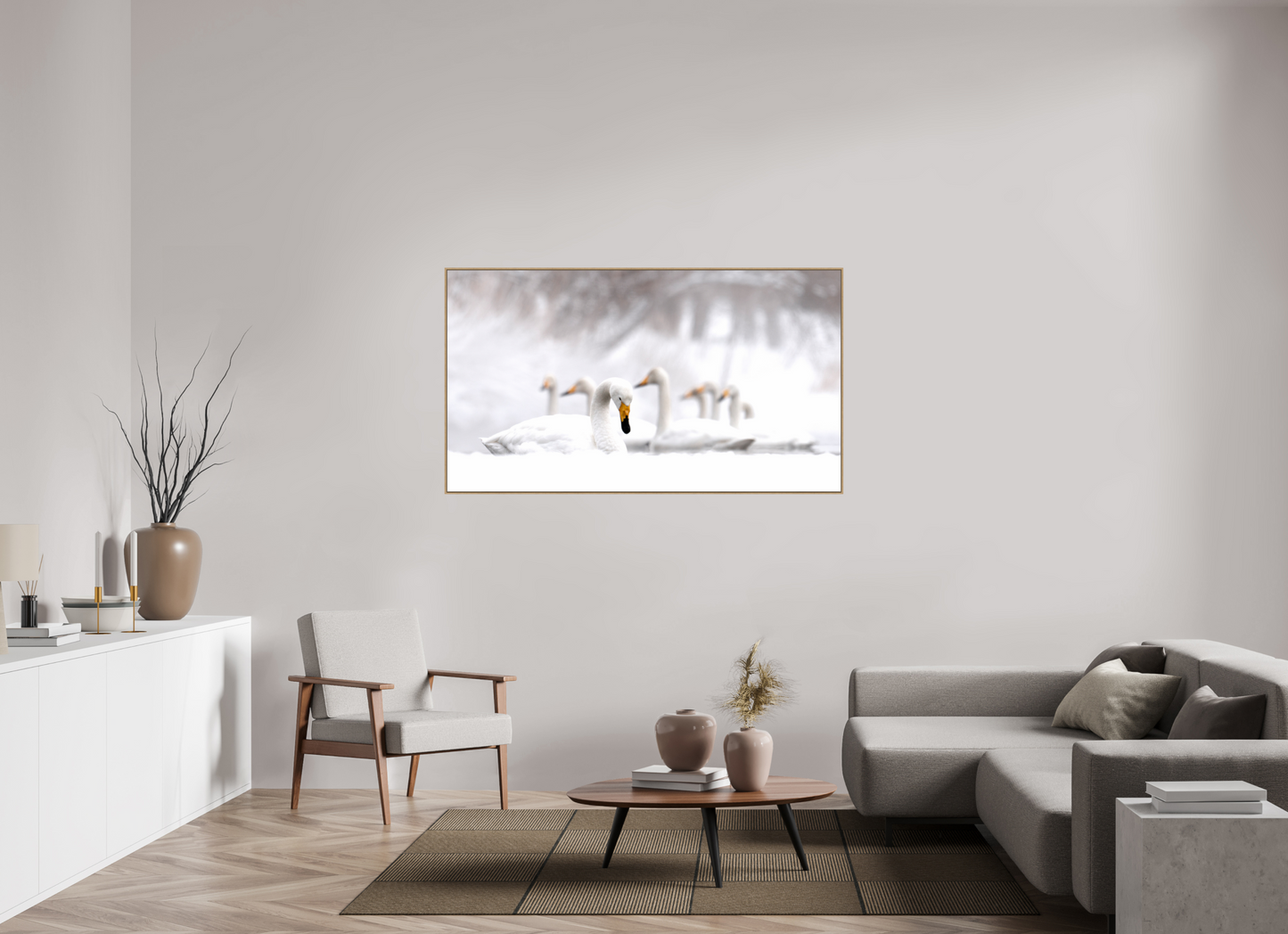 160 x 90 cm, Caisse Bois 6 mm Les Cygnes