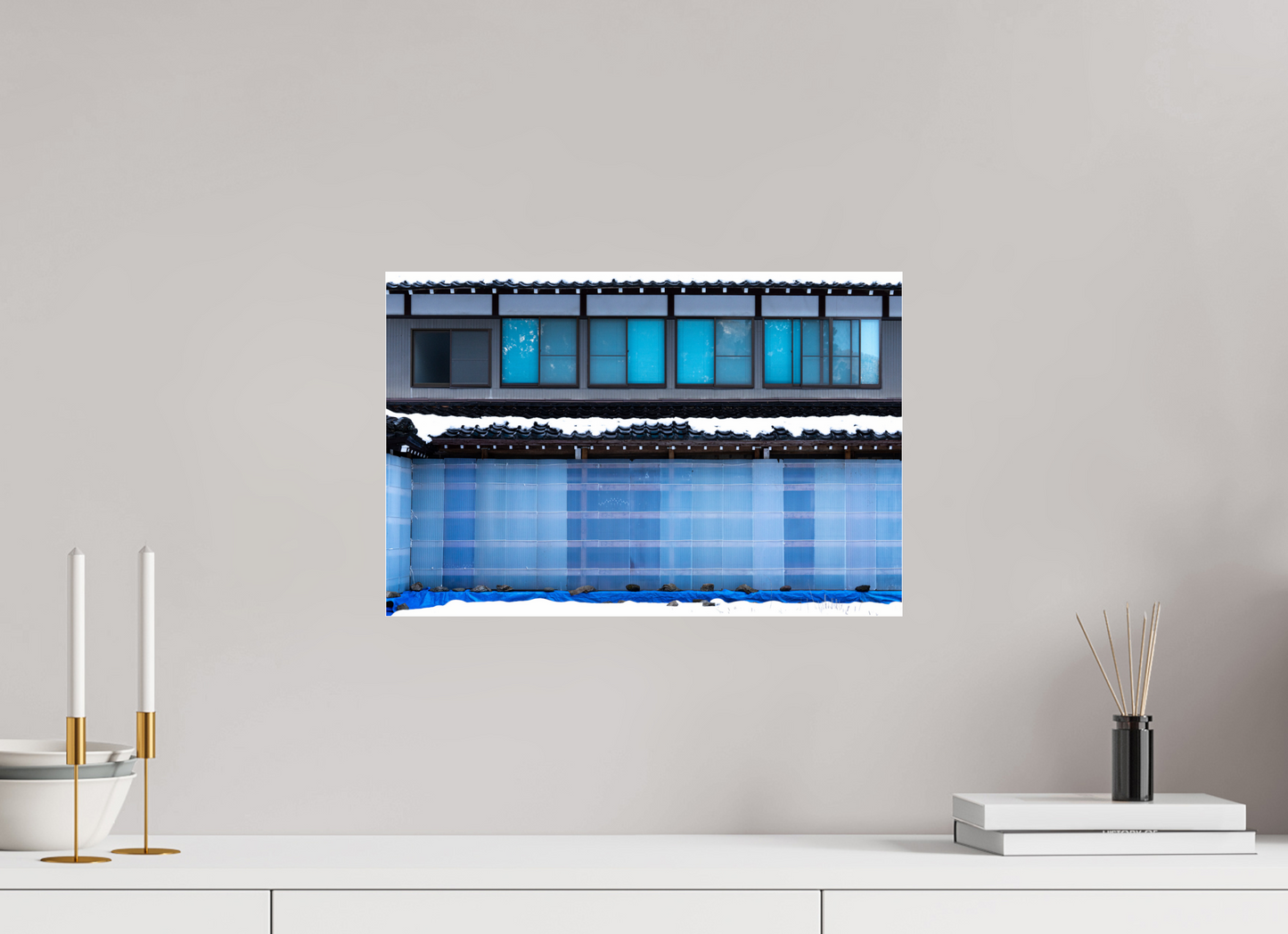 45 x 30 cm, Photo Print Under Acrylic Glass Façade au Japon