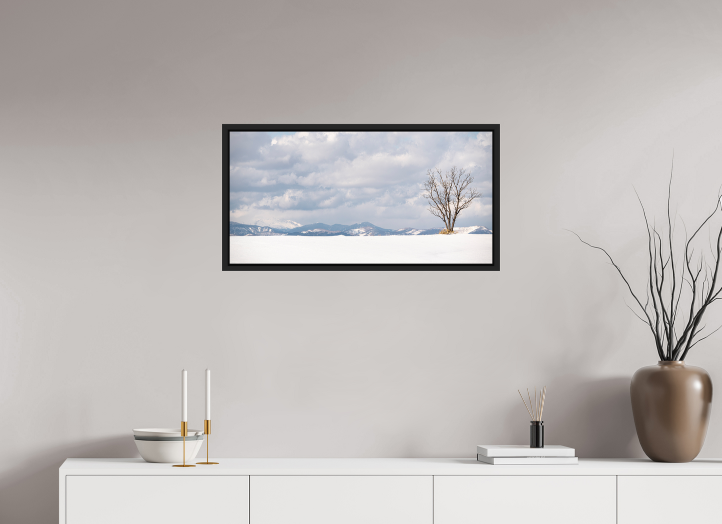 79,6 x 40 cm, Caisse noir mat 15 mm L'arbre 2