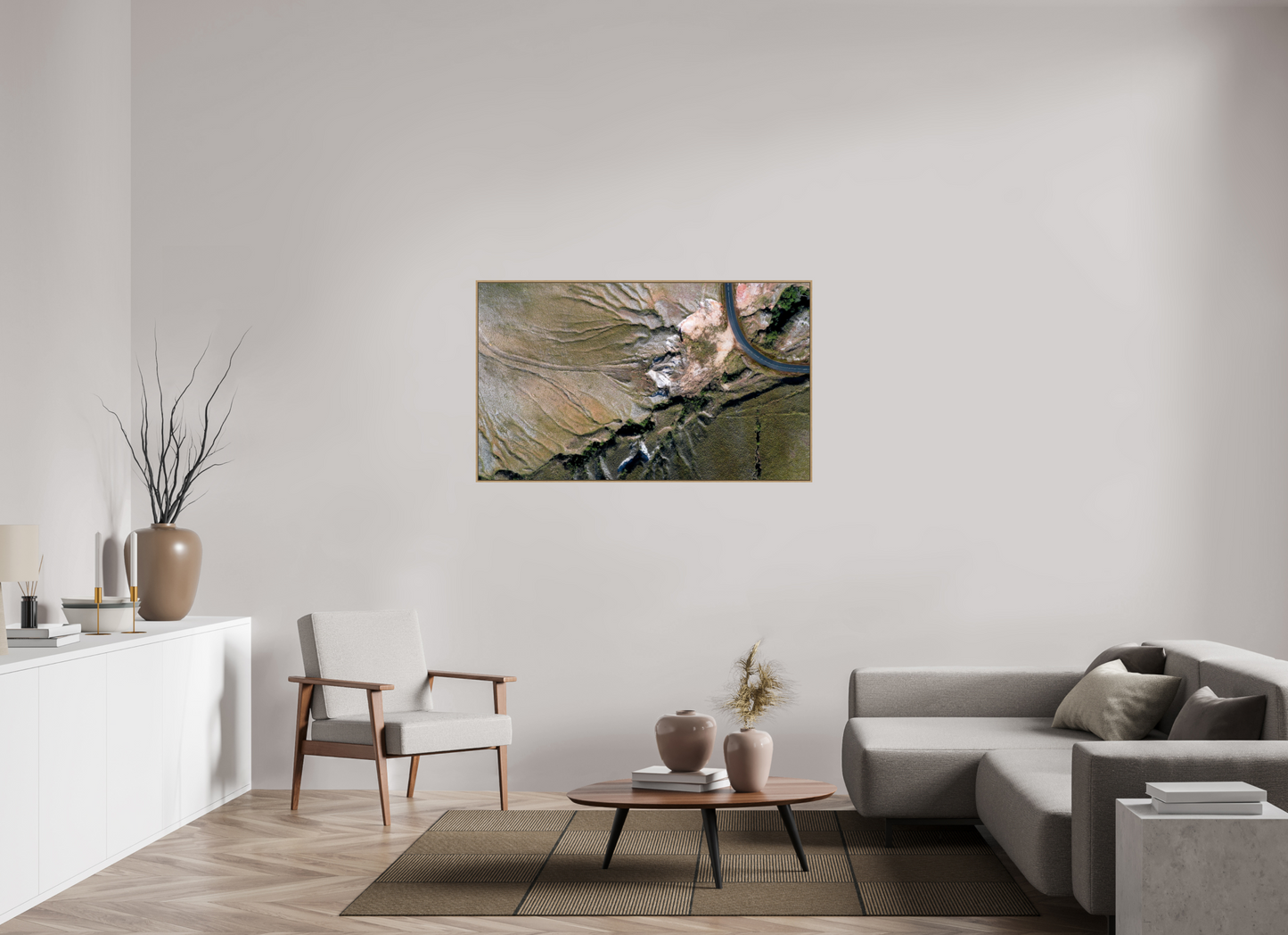 134,7 x 80 cm, Caisse Bois 6 mm La route