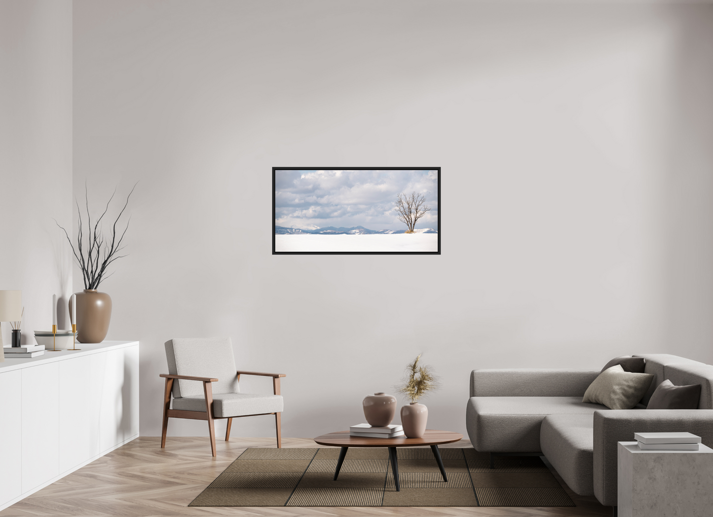119,4 x 60 cm, Caisse noir mat 15 mm L'arbre 2