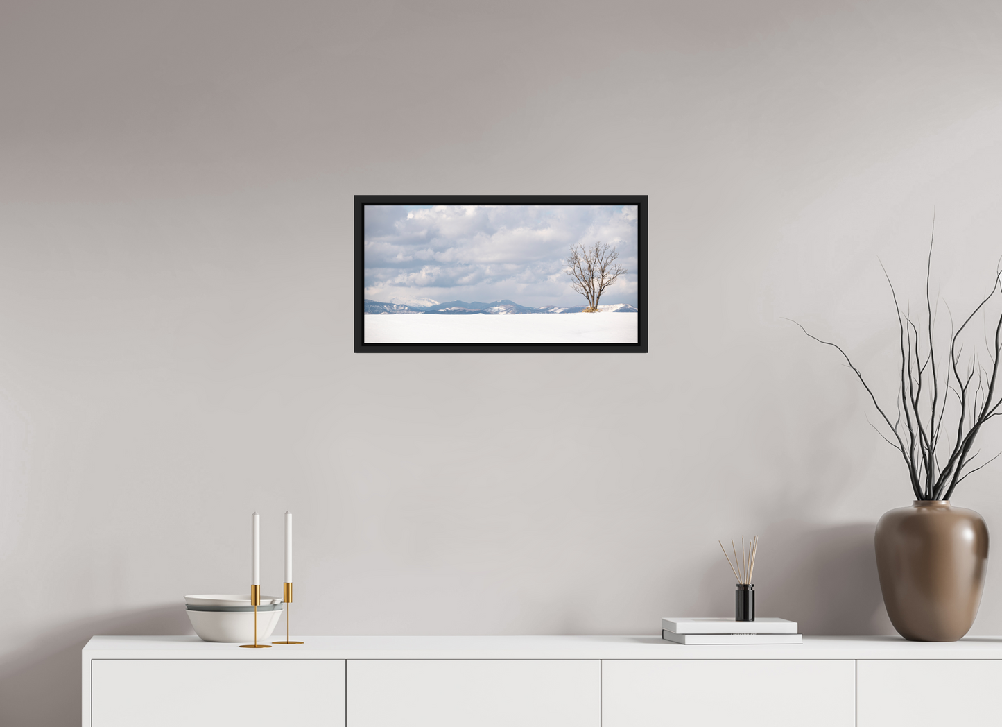 59,7 x 30 cm, Caisse noir mat 15 mm L'arbre 2