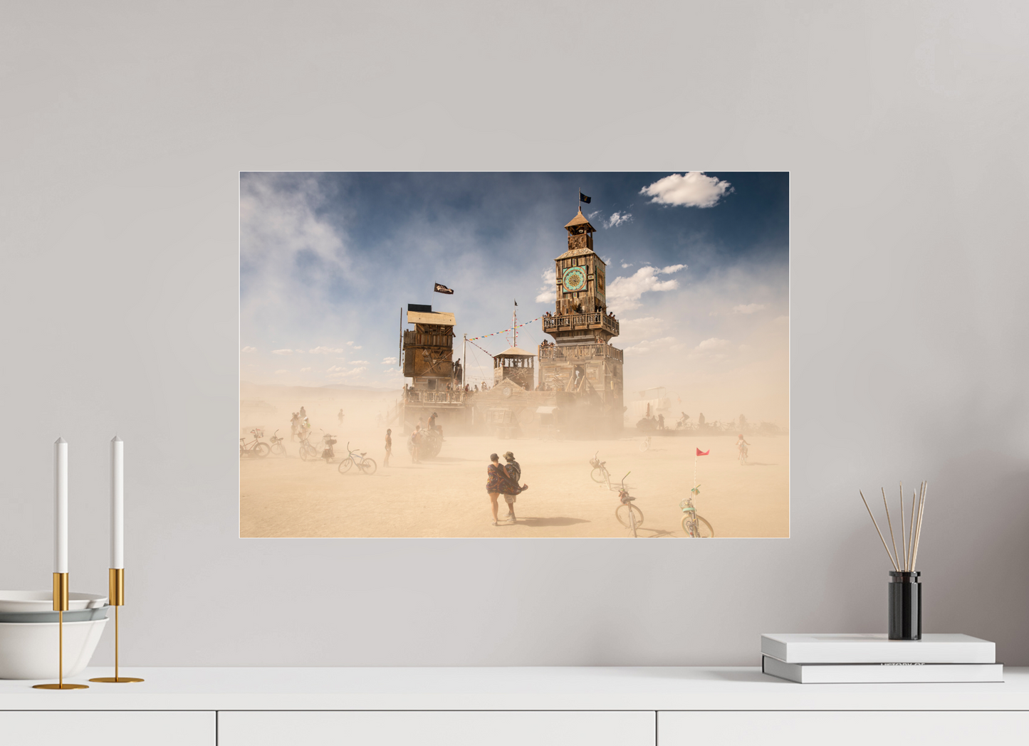 60 x 40 cm, Photo Print Under Acrylic Glass Burning Man