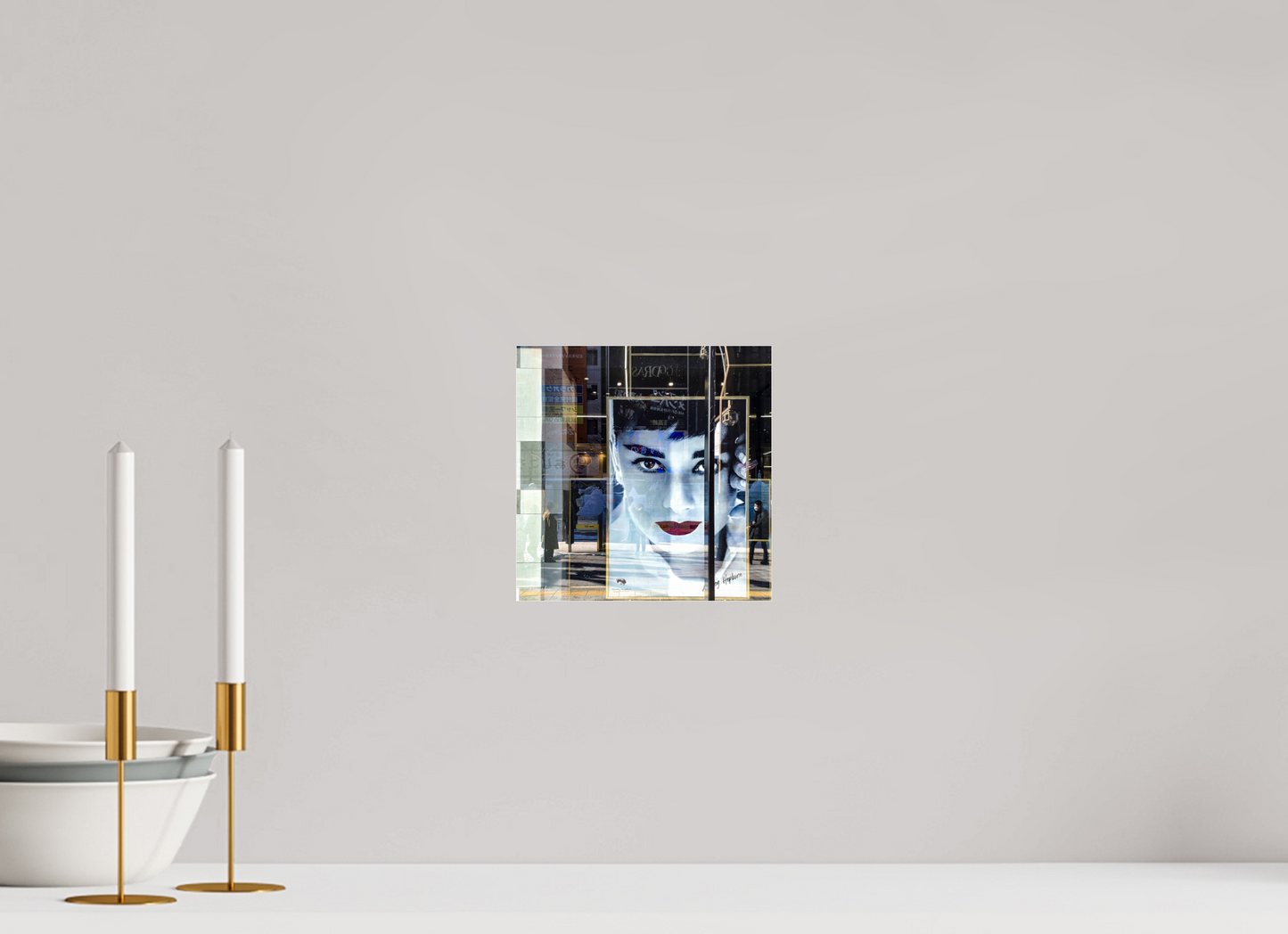 20 x 20 cm, Photo Print Under Acrylic Glass Vitrine à Sapporo