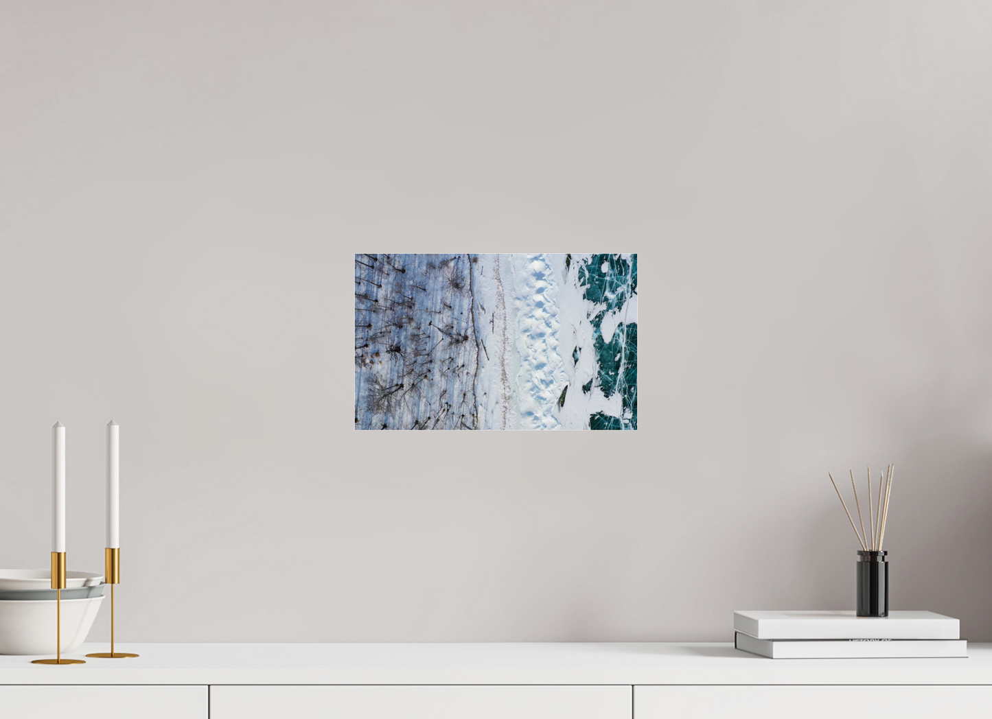 32 x 20 cm, Photo Print Under Acrylic Glass Baïkal - les arbres