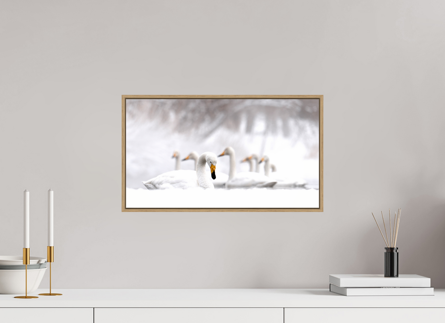 48 x 27 cm, Caisse Bois 6 mm Les Cygnes