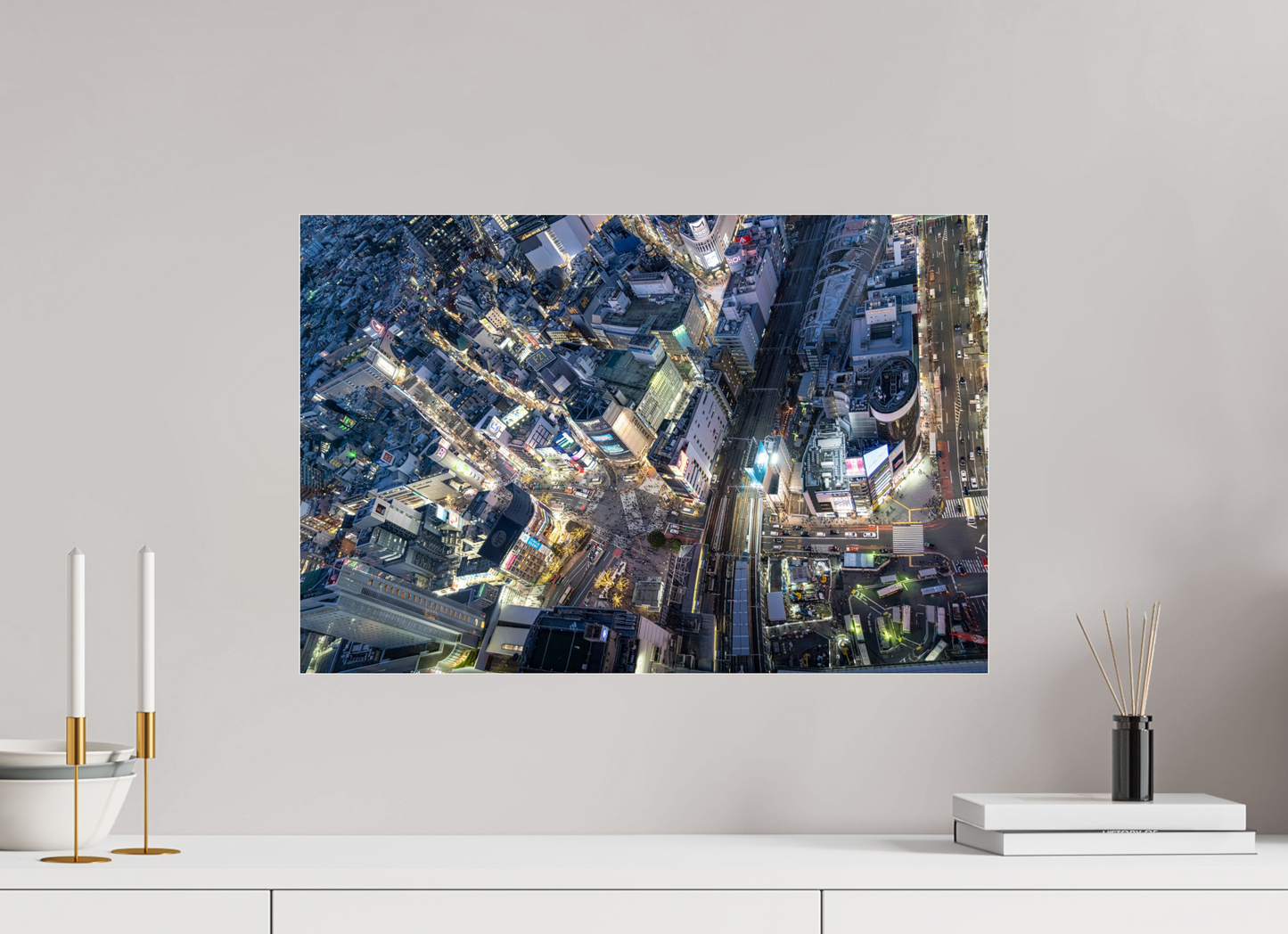 60 x 40 cm, Photo Print Under Acrylic Glass Shibuya