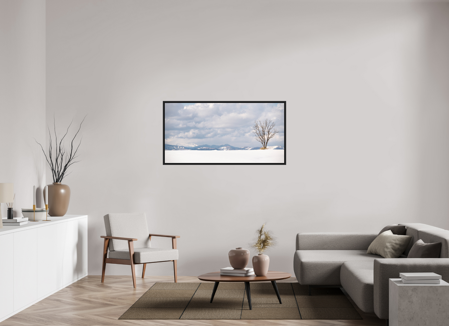 139,3 x 70 cm, Caisse noir mat 15 mm L'arbre 2