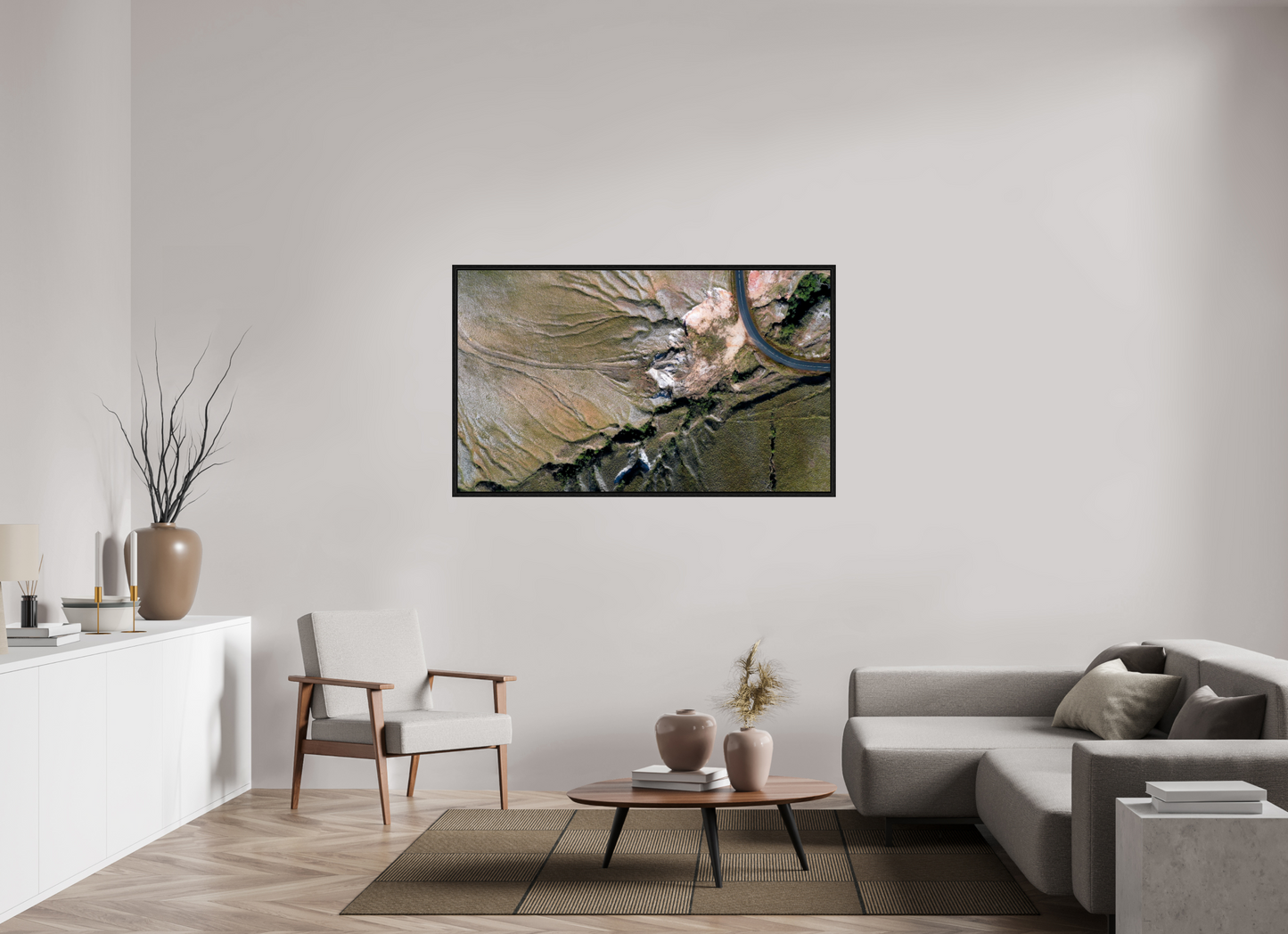 151,5 x 90 cm, Floater Frame La route
