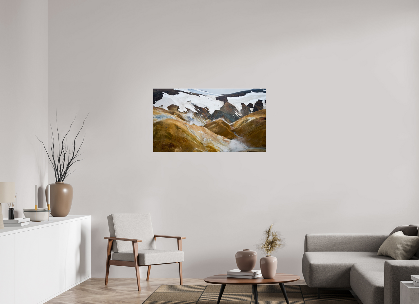 112 x 63 cm, Photo Print Under Acrylic Glass Landmannalaugar