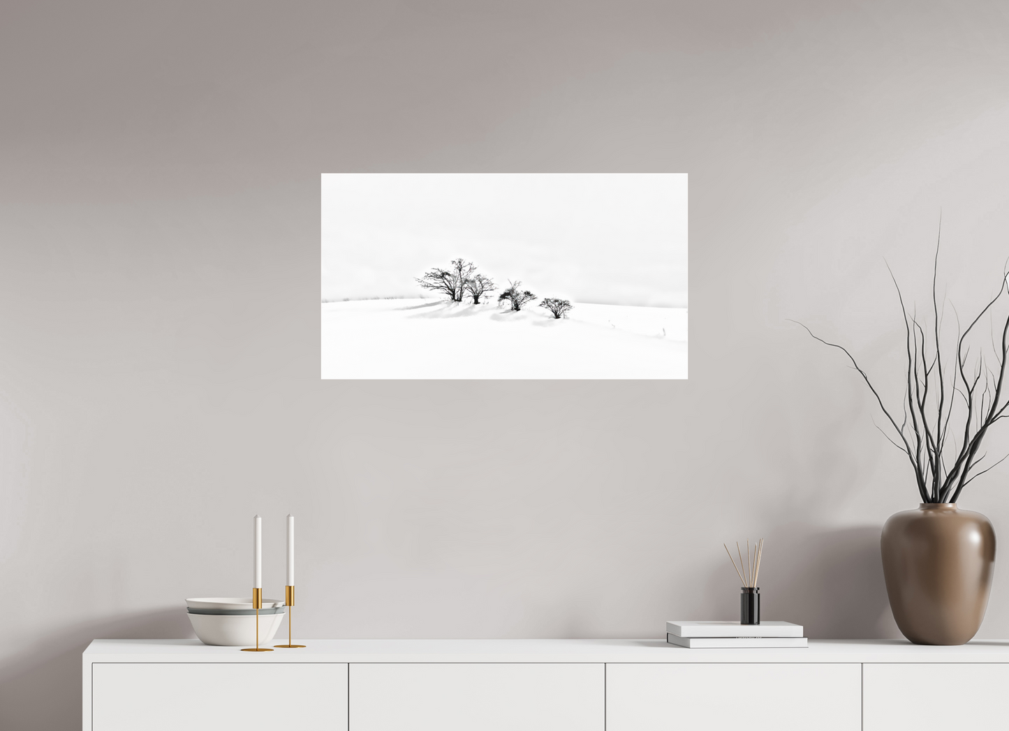 80 x 45 cm, Photo Print Under Acrylic Glass Arbustes