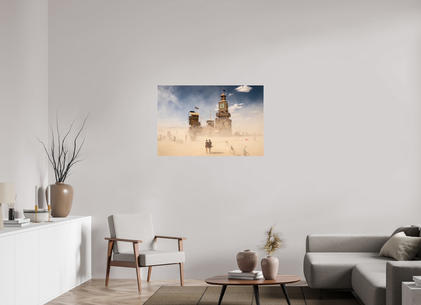 105 x 70 cm, Photo Print Under Acrylic Glass Burning Man