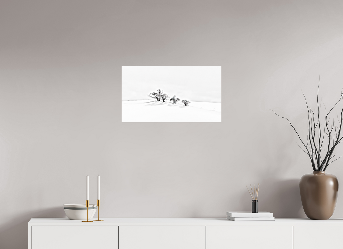 64 x 36 cm, Photo Print Under Acrylic Glass Arbustes