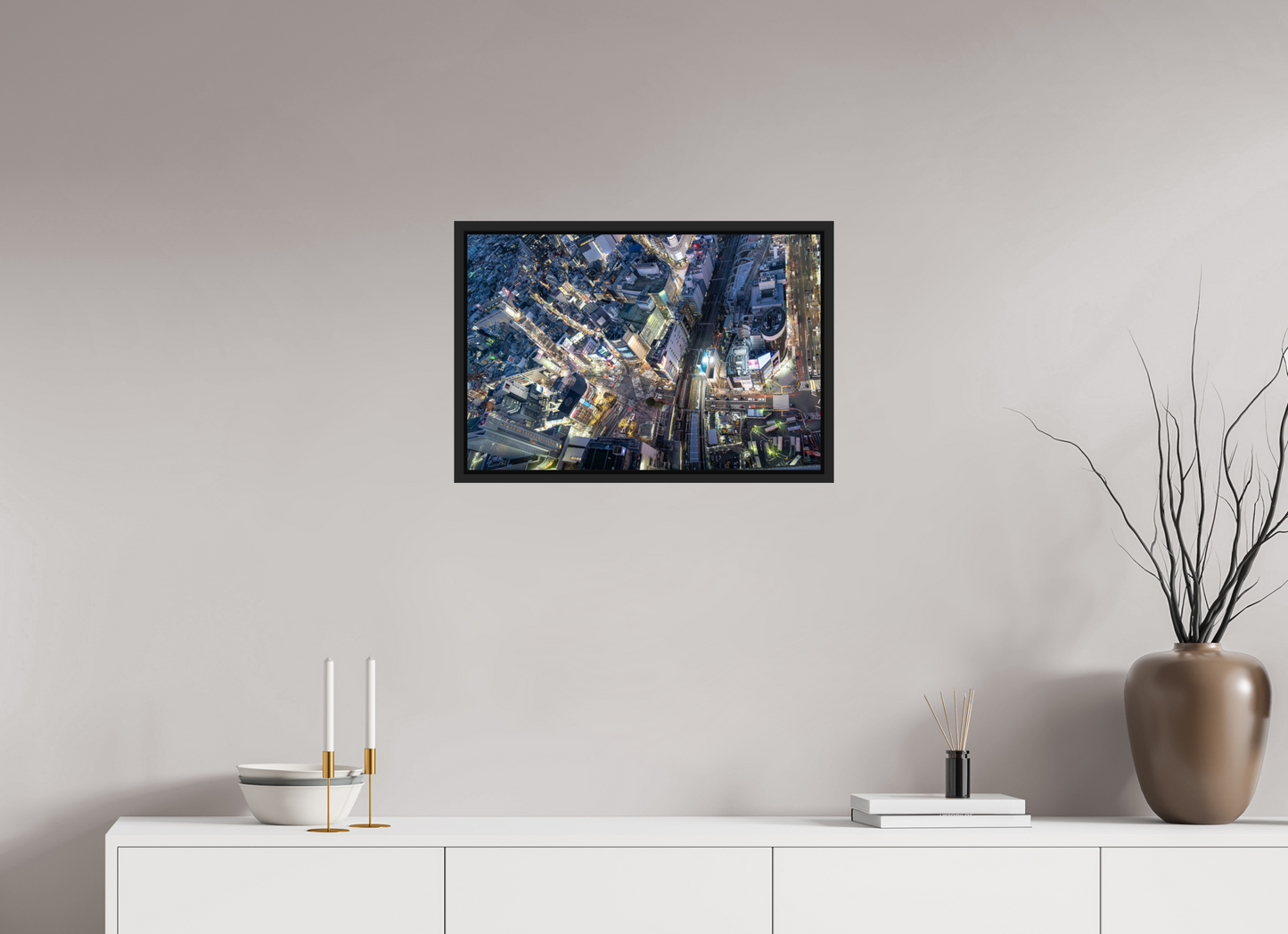 60 x 40 cm, Caisse noir mat 15 mm Shibuya