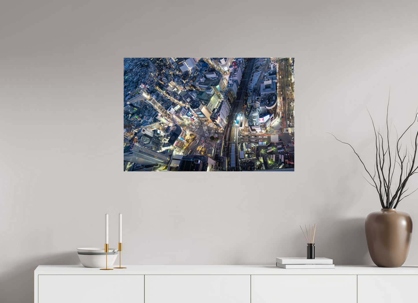 90 x 60 cm, Photo Print Under Acrylic Glass Shibuya
