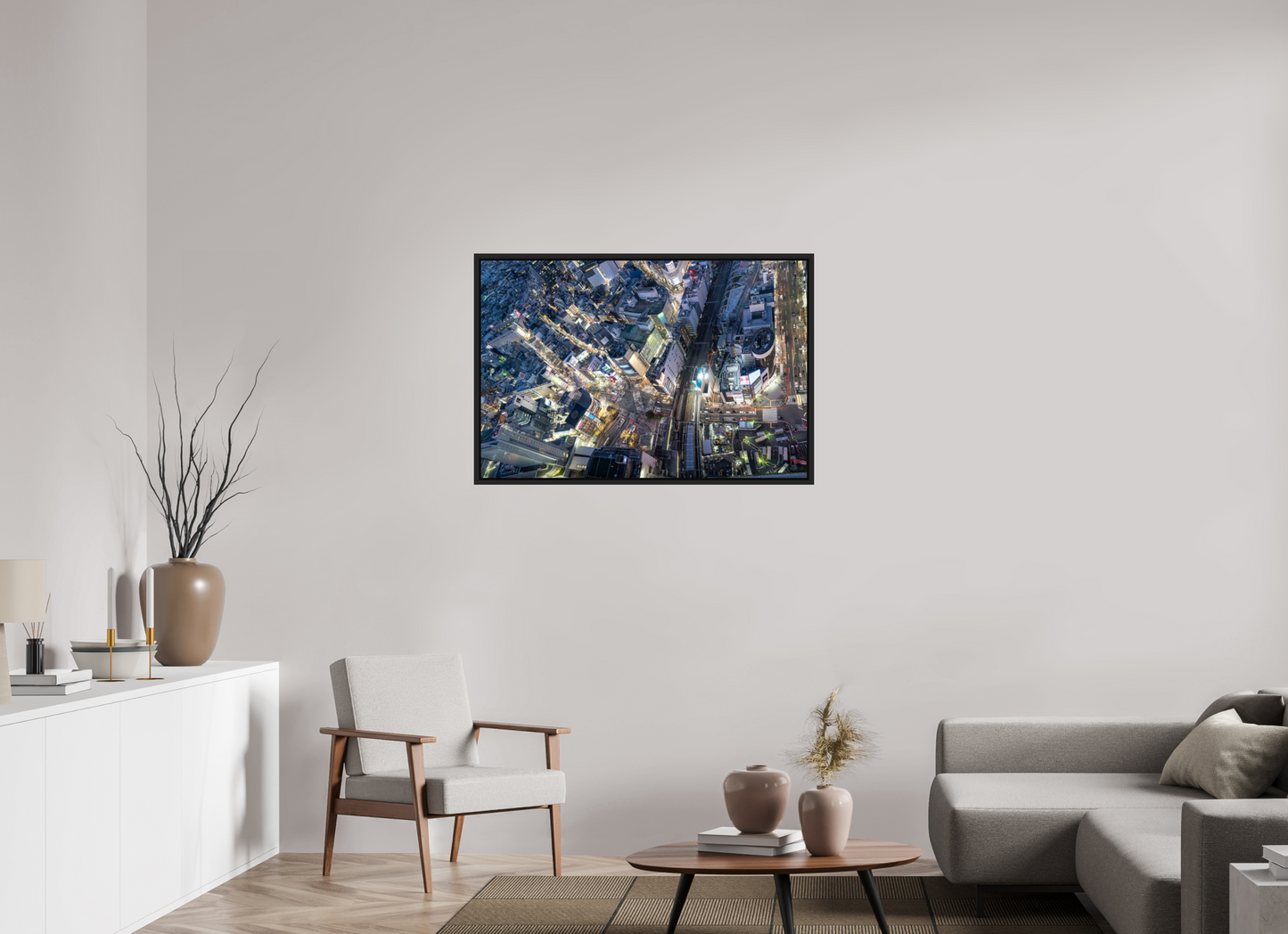 105 x 70 cm, Caisse noir mat 15 mm Shibuya