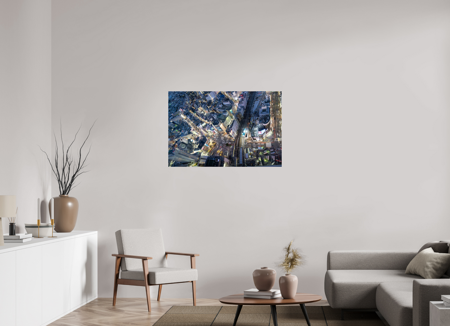105 x 70 cm, Photo Print Under Acrylic Glass Shibuya