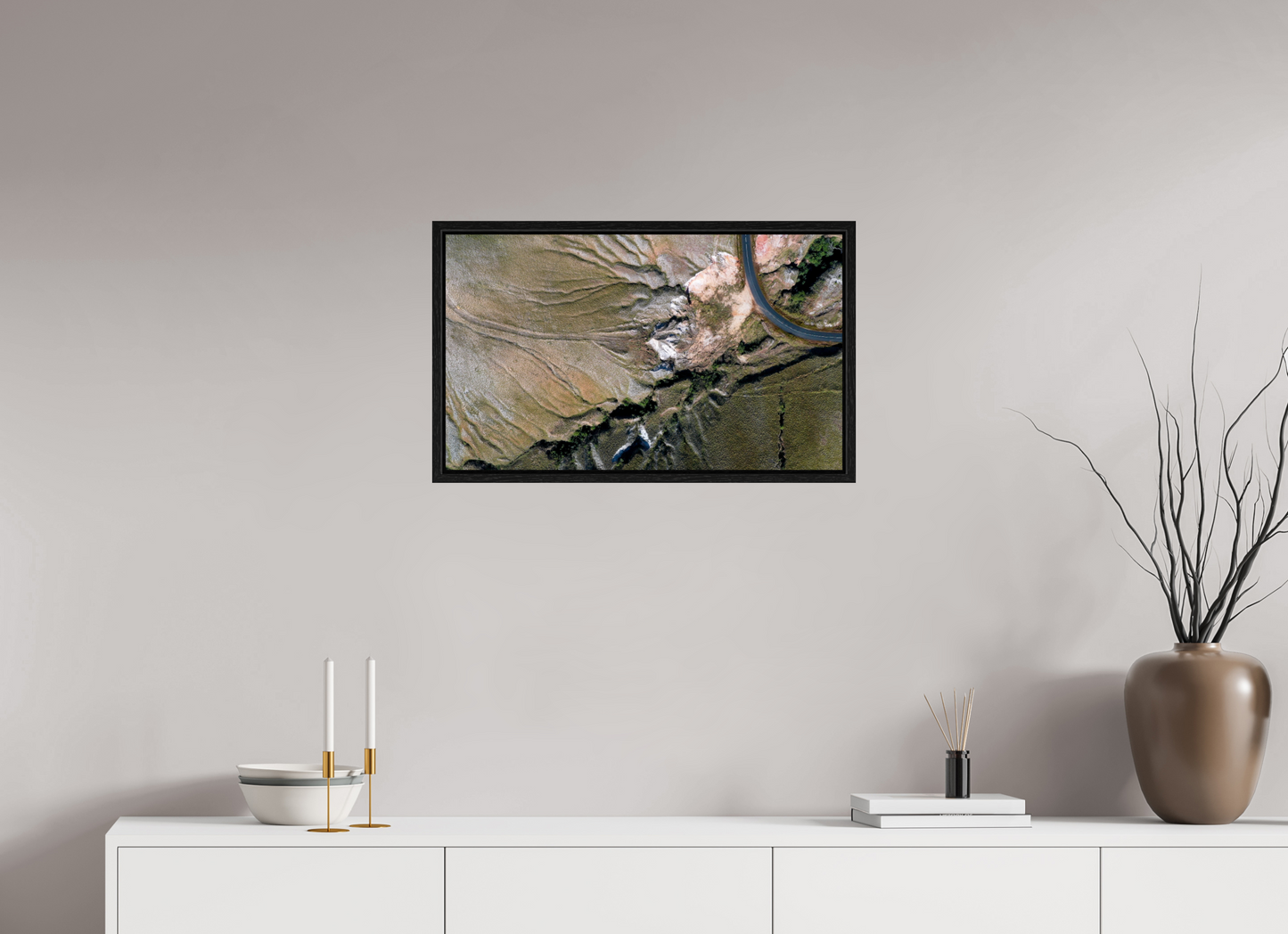67,4 x 40 cm, Floater Frame La route