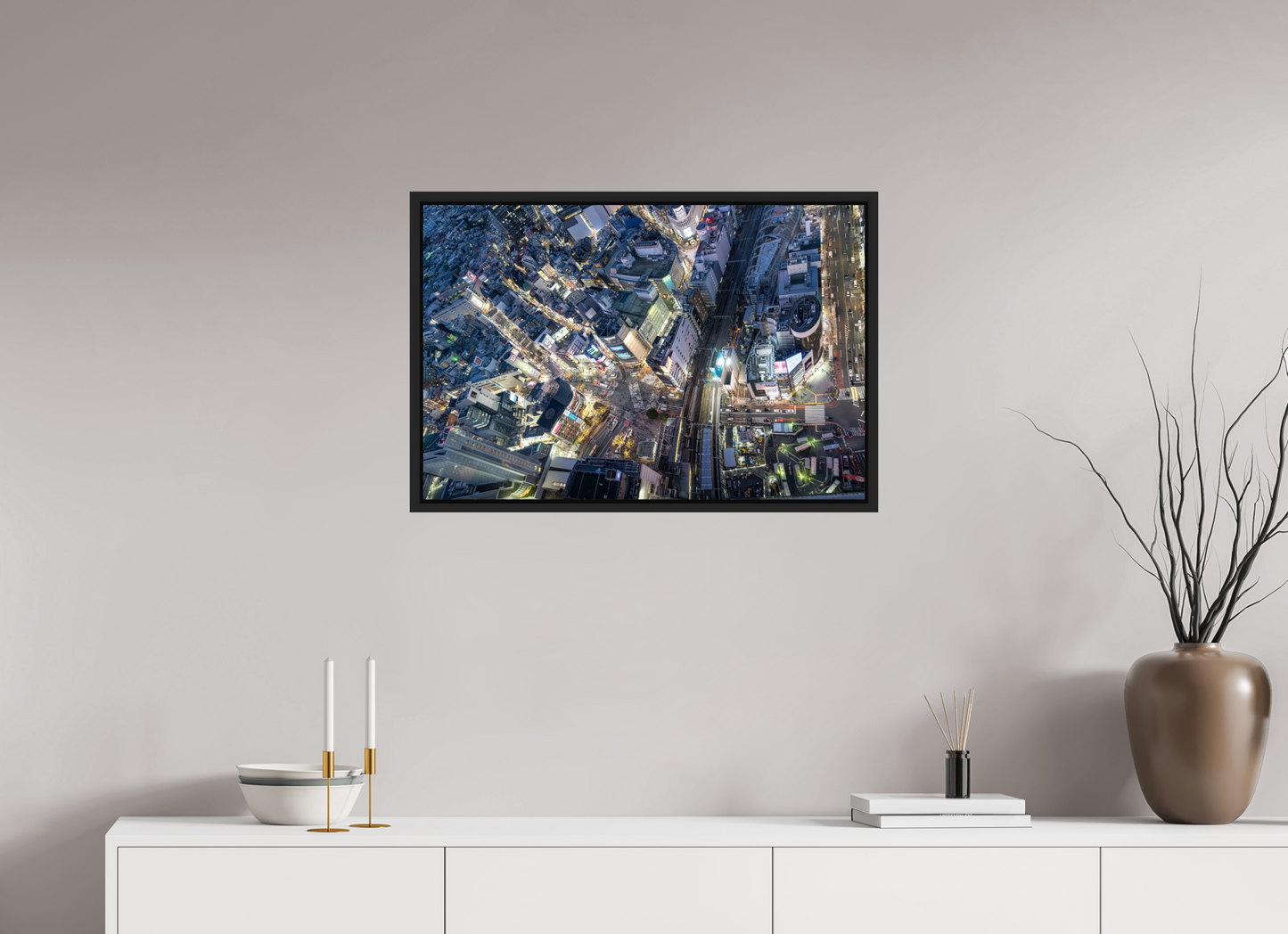 75 x 50 cm, Caisse noir mat 15 mm Shibuya