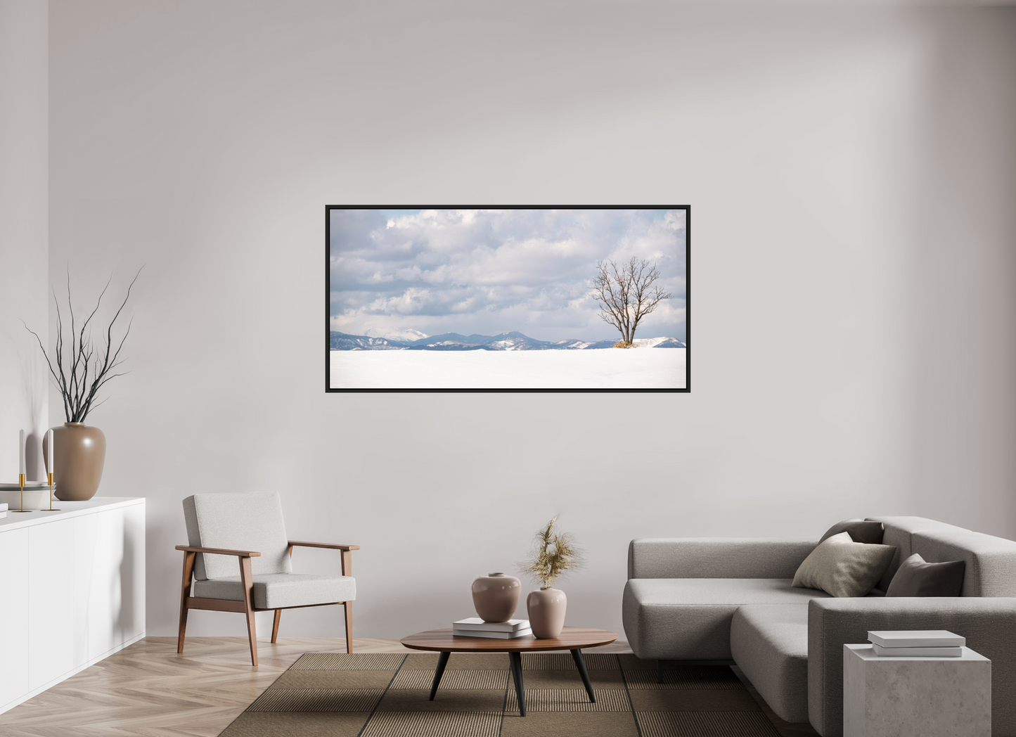 179,1 x 90 cm, Caisse noir mat 15 mm L'arbre 2