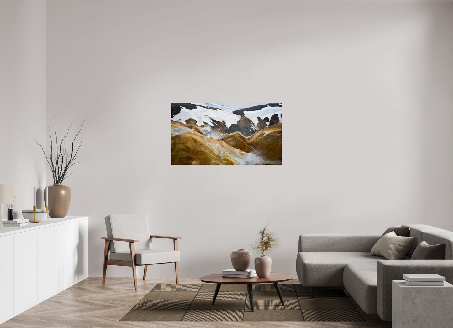 128 x 72 cm, Photo Print Under Acrylic Glass Landmannalaugar