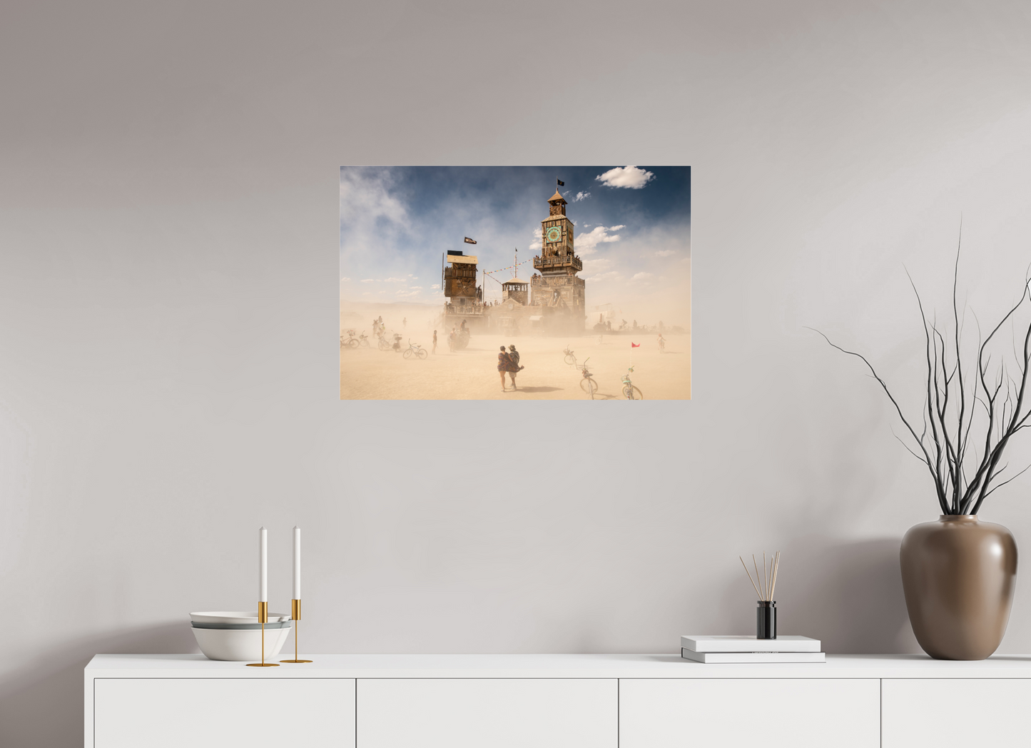 75 x 50 cm, Photo Print Under Acrylic Glass Burning Man