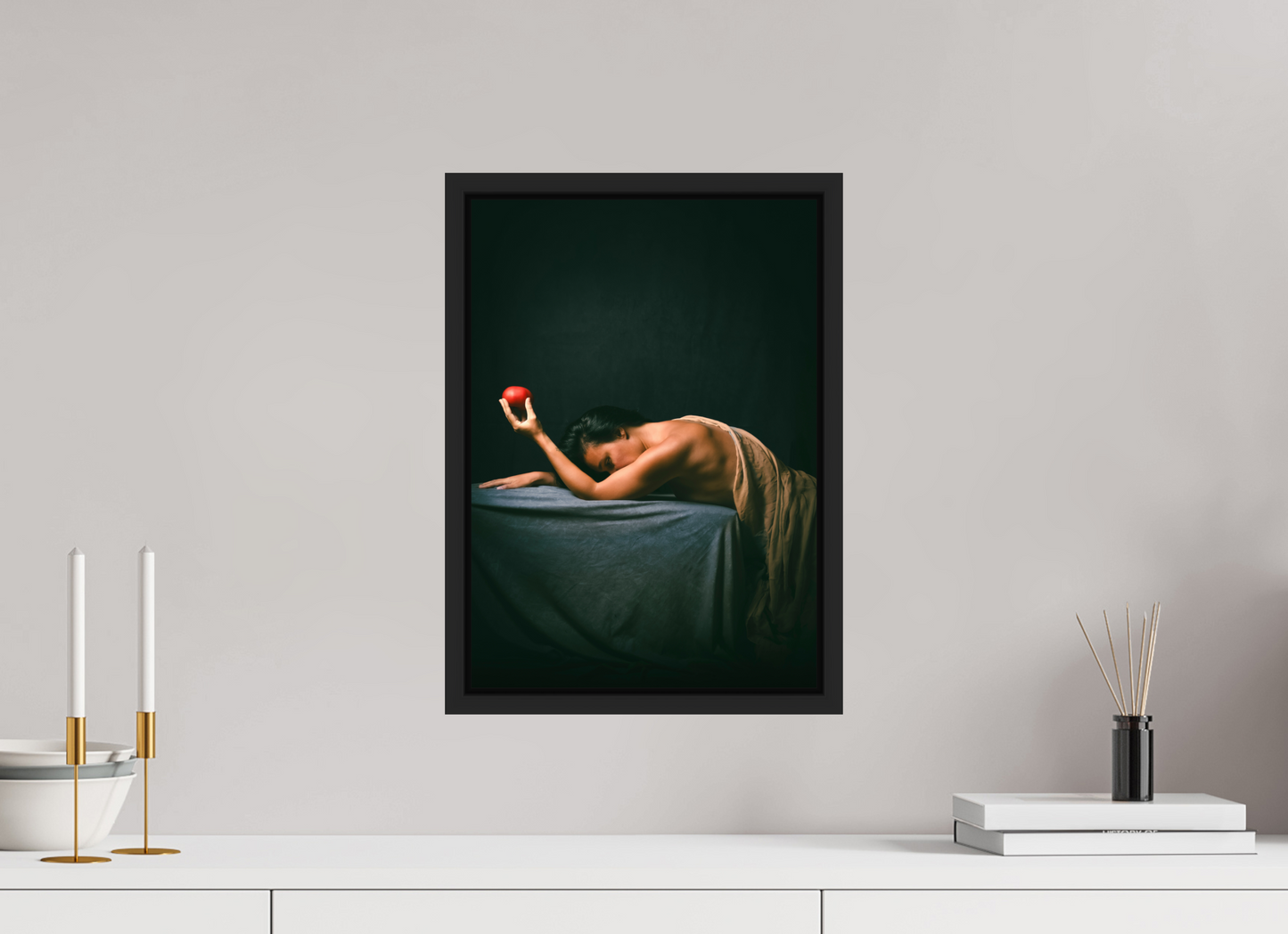 ISO A3 (29,7 x 42 cm), Caisse noir mat 15 mm La pomme