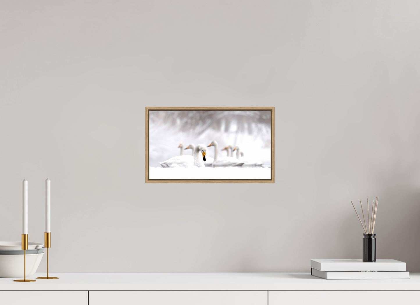 32 x 18 cm, Caisse Bois 6 mm Les Cygnes