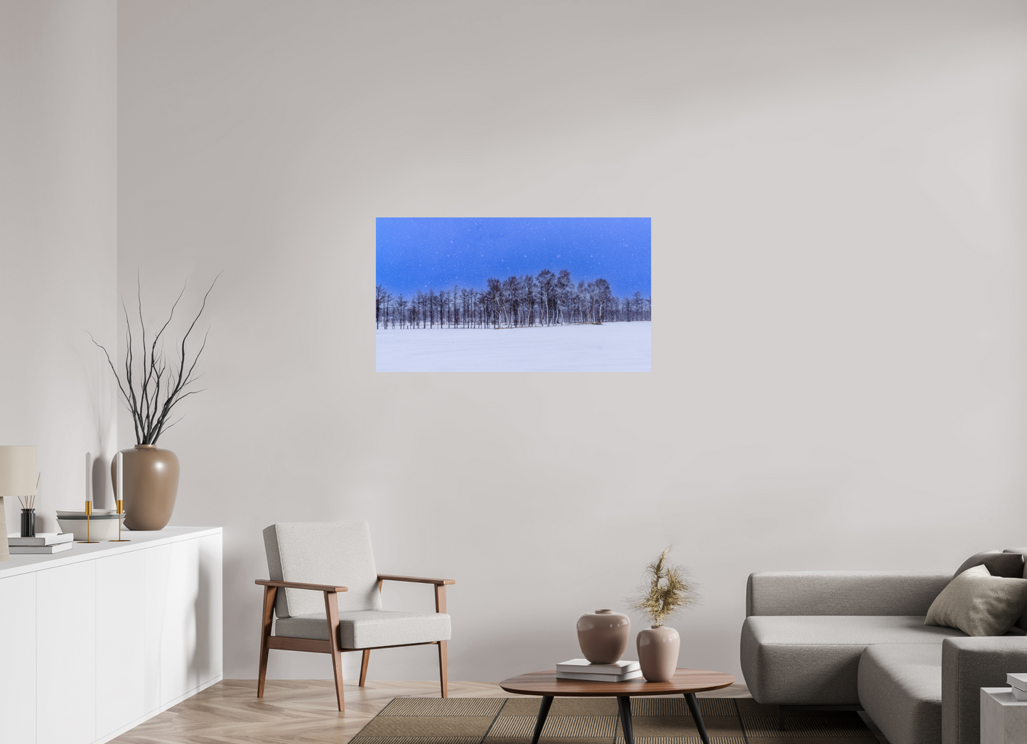 112 x 63 cm, Photo Print On Fuji Crystal DP II Les arbres à Hokkaido
