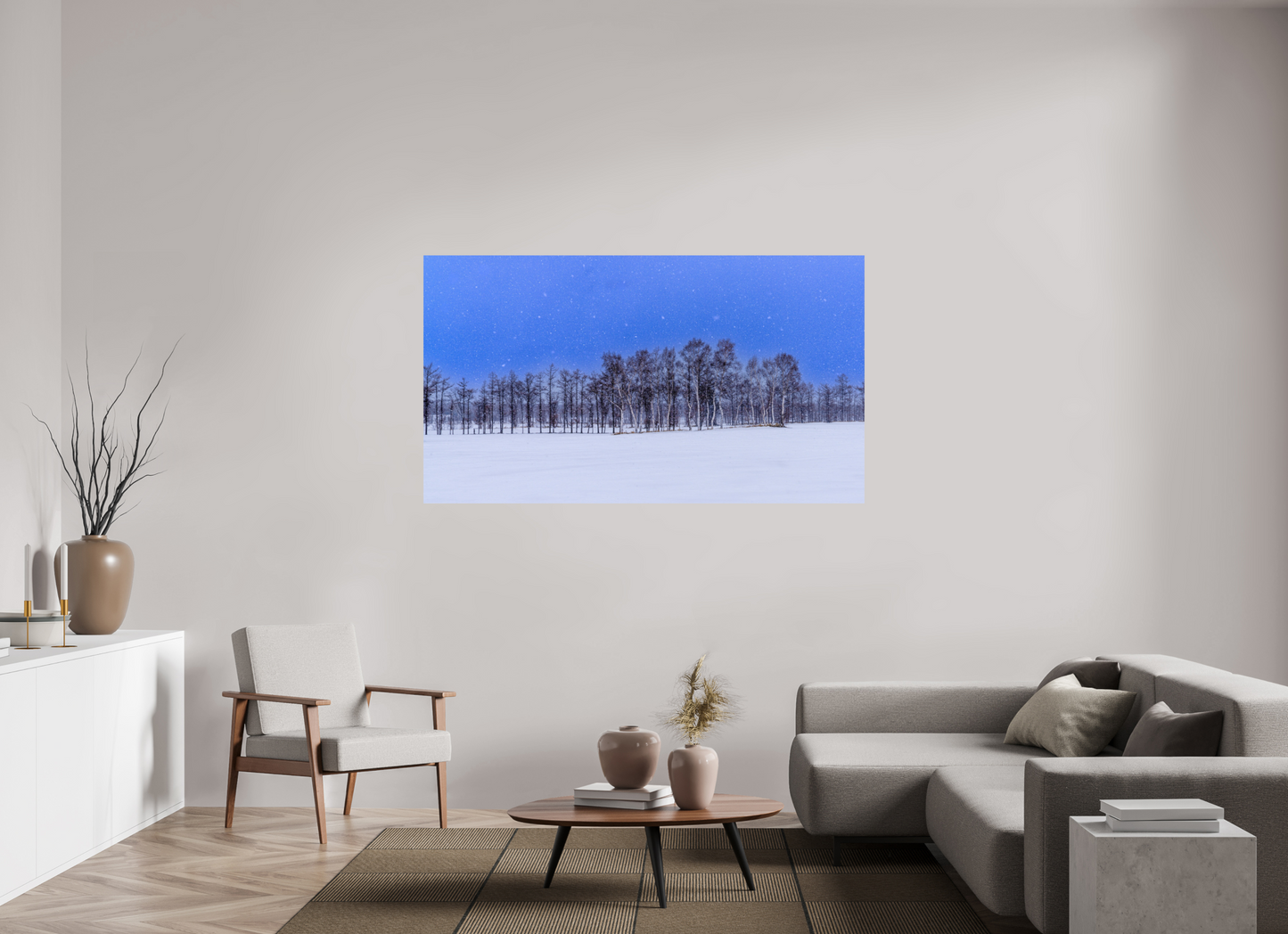 176 x 99 cm, Photo Print On Fuji Crystal DP II Les arbres à Hokkaido