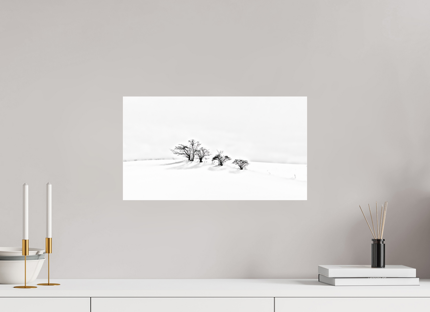 48 x 27 cm, Photo Print Under Acrylic Glass Arbustes
