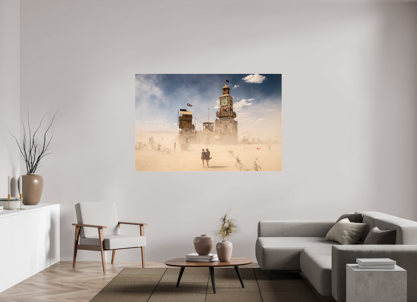 180 x 120 cm, Photo Print Under Acrylic Glass Burning Man
