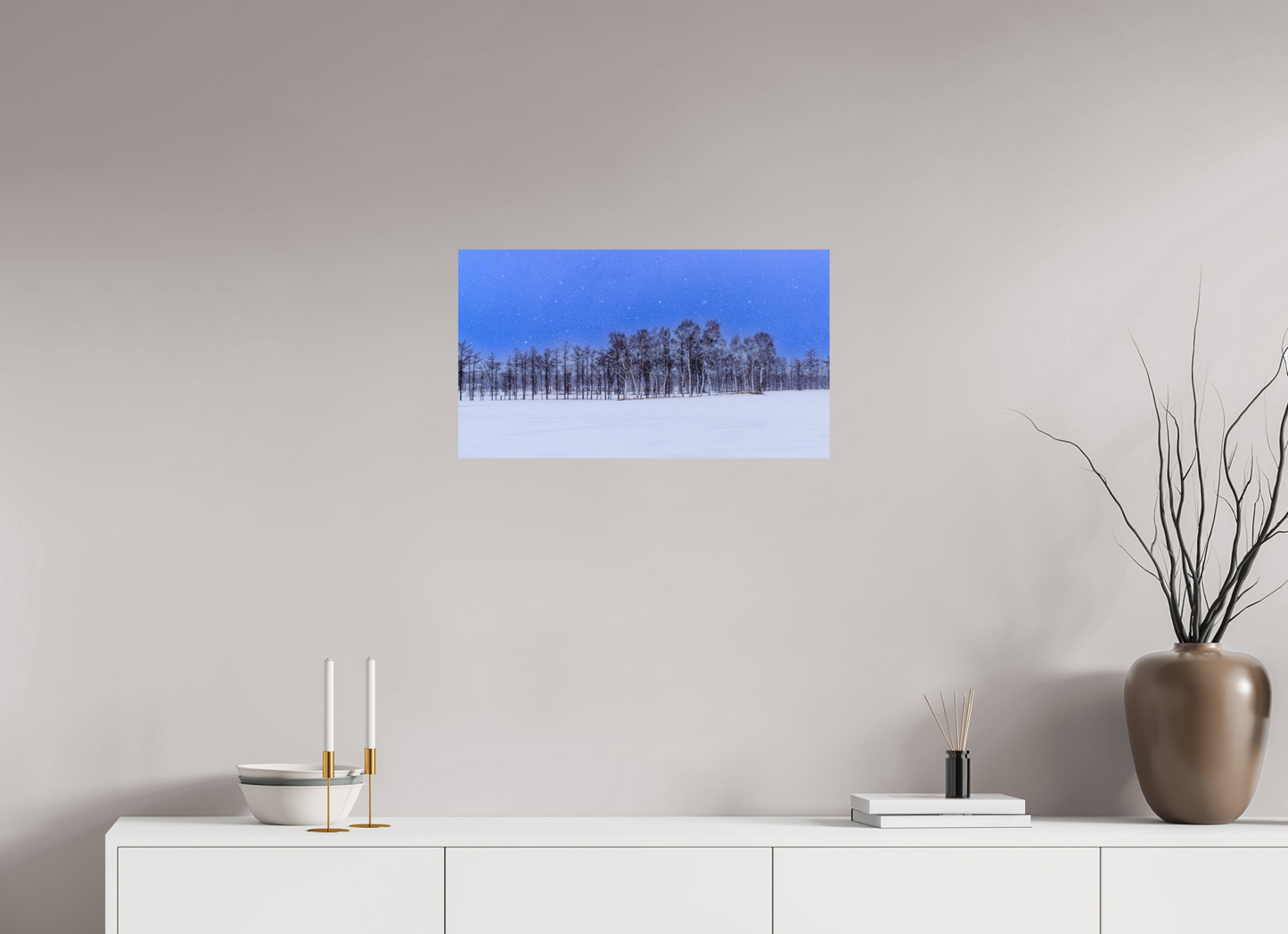 64 x 36 cm, Photo Print On Fuji Crystal DP II Les arbres à Hokkaido