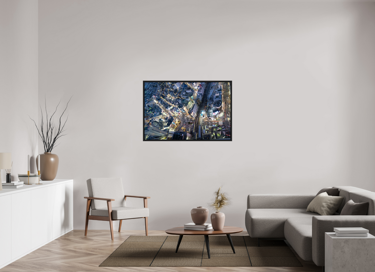 120 x 80 cm, Caisse noir mat 15 mm Shibuya
