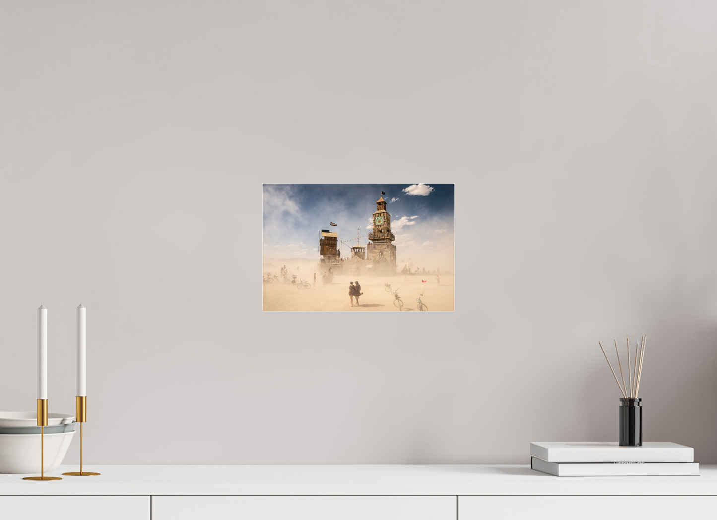 30 x 20 cm, Photo Print Under Acrylic Glass Burning Man