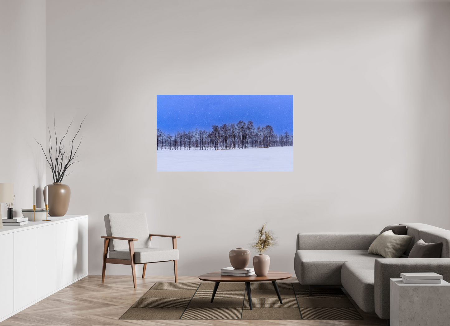 160 x 90 cm, Photo Print On Fuji Crystal DP II Les arbres à Hokkaido