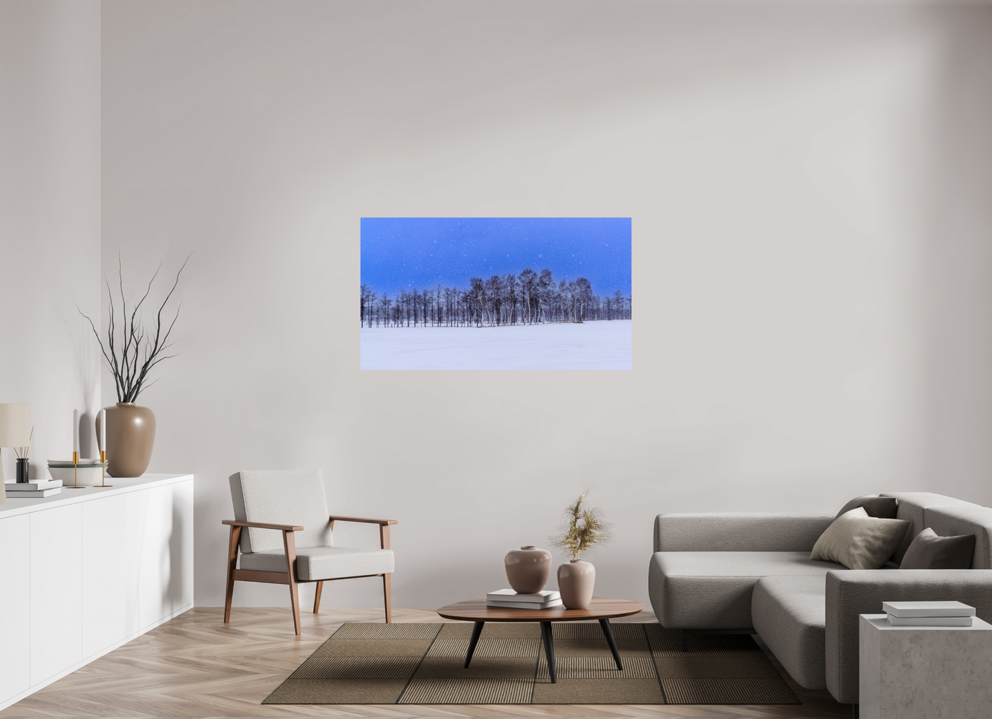 144 x 81 cm, Photo Print On Fuji Crystal DP II Les arbres à Hokkaido