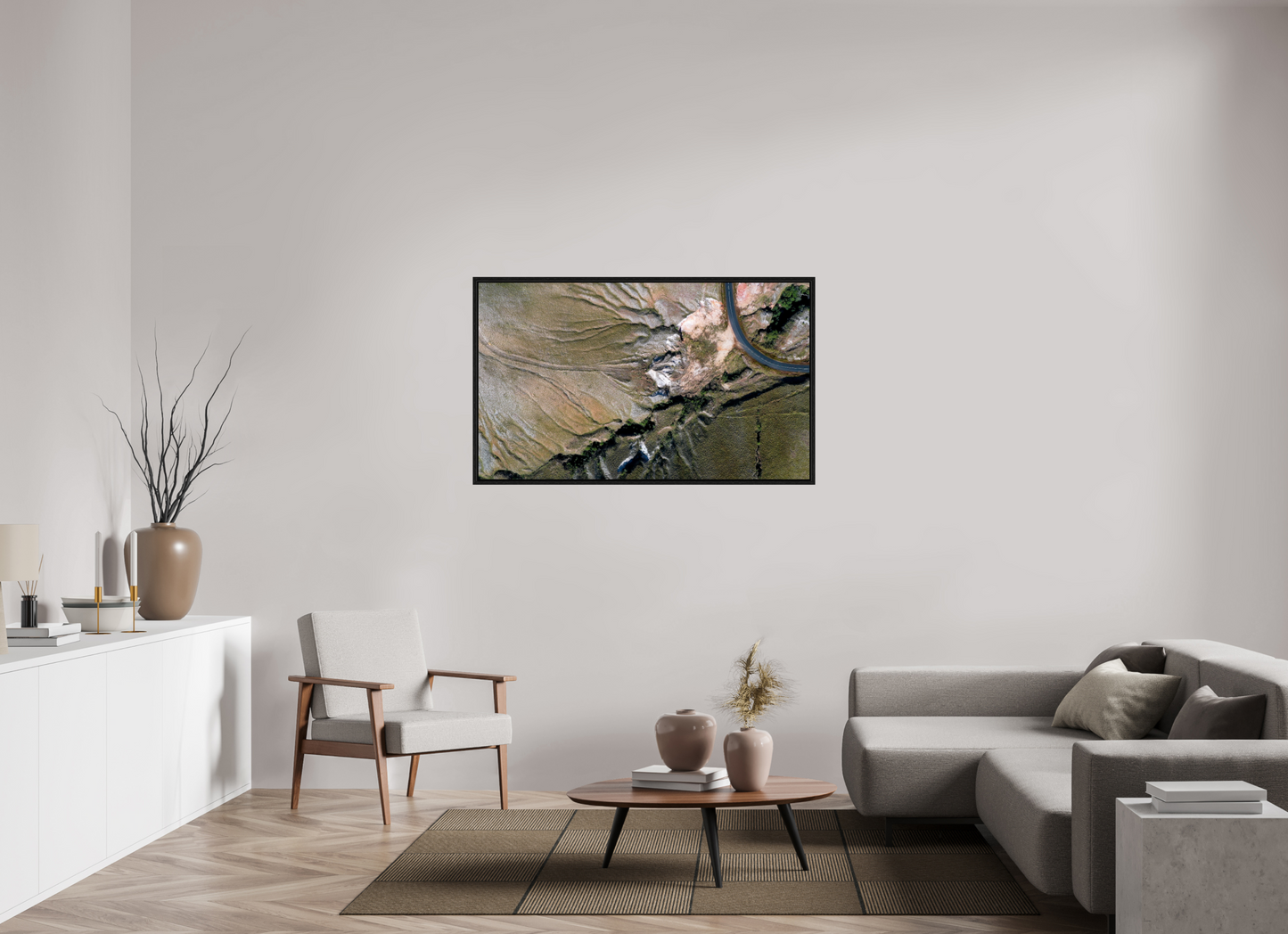 134,7 x 80 cm, Floater Frame La route