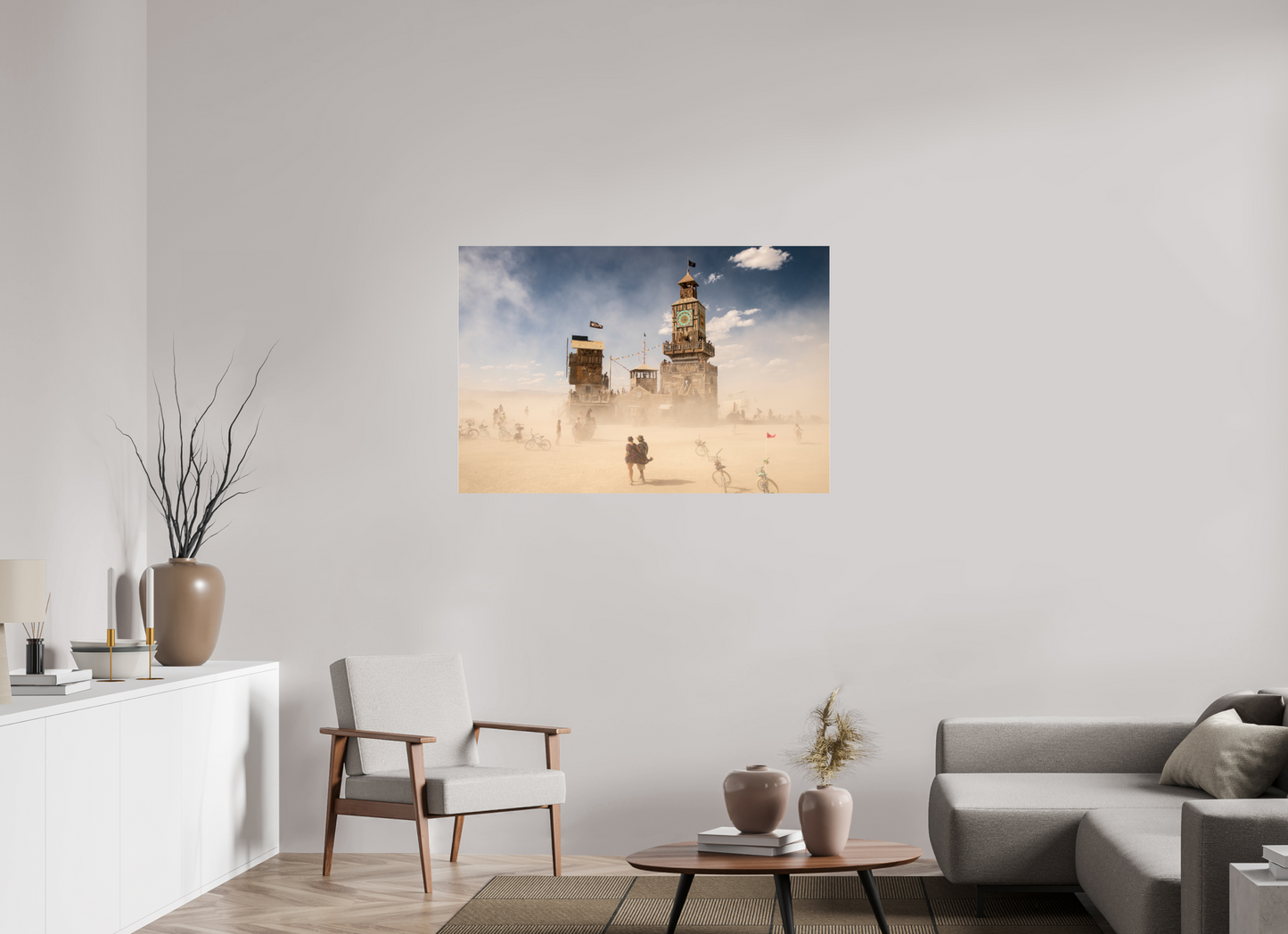 120 x 80 cm, Photo Print Under Acrylic Glass Burning Man