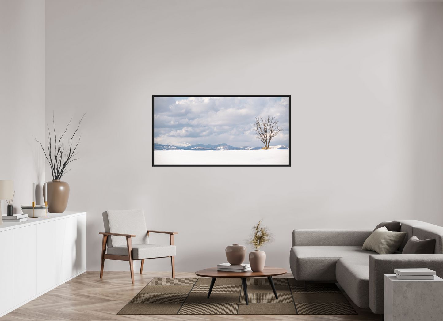 159,2 x 80 cm, Caisse noir mat 15 mm L'arbre 2