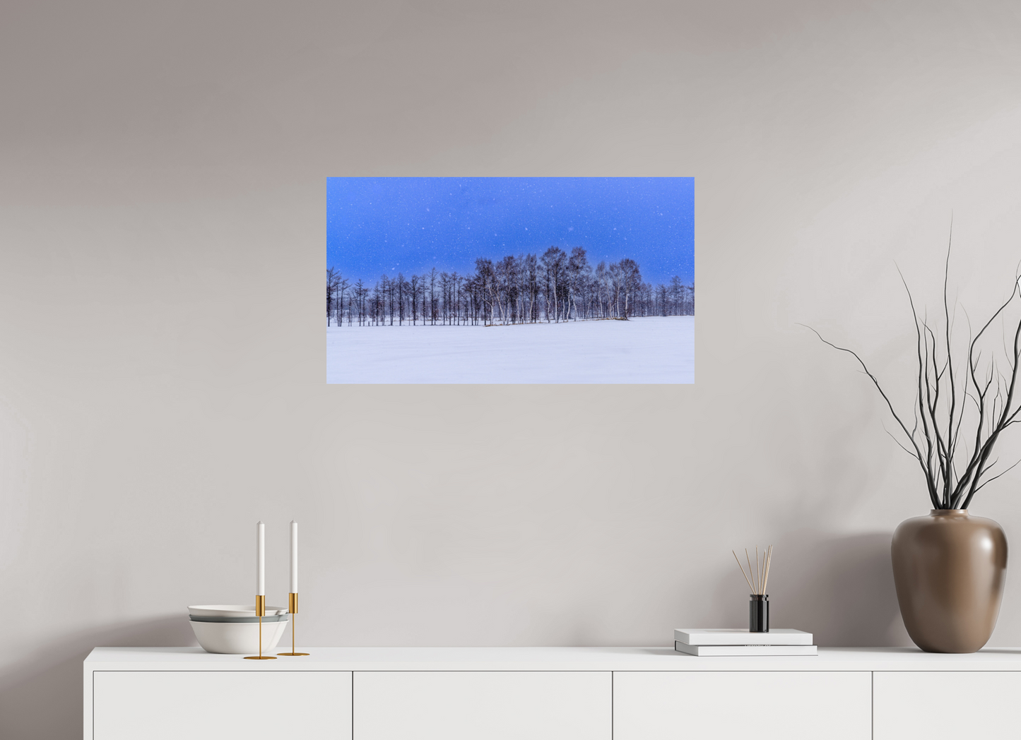 80 x 45 cm, Photo Print On Fuji Crystal DP II Les arbres à Hokkaido
